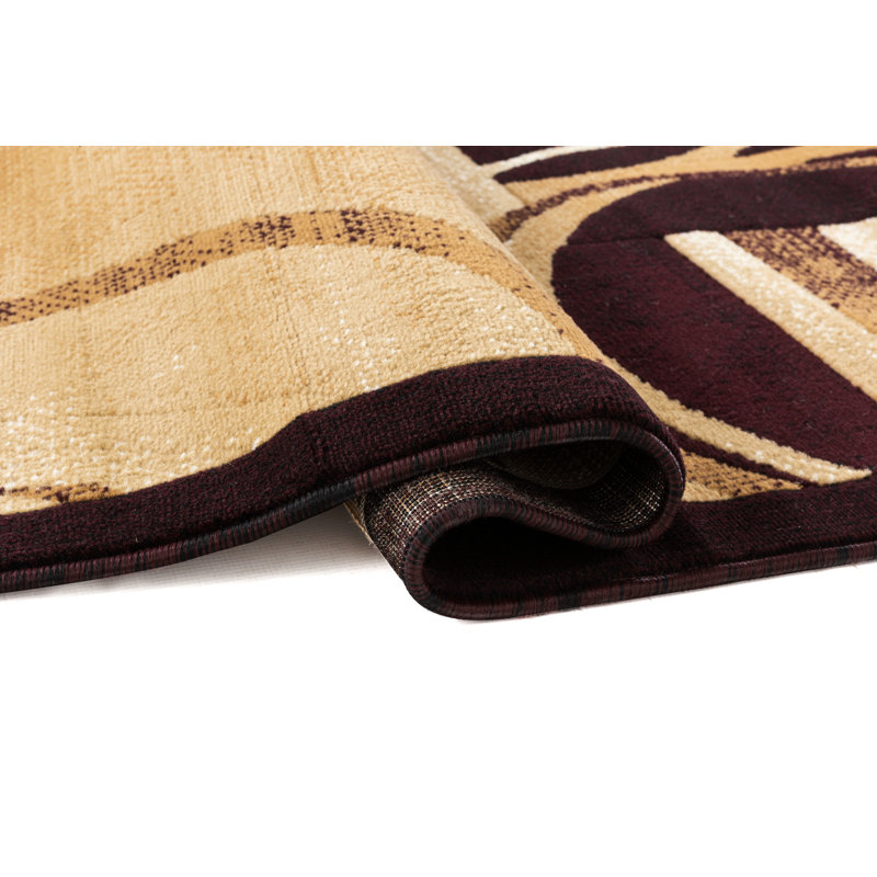 Orren Ellis Delana Performance Burgundy/Cream Rug & Reviews Wayfair